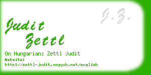 judit zettl business card